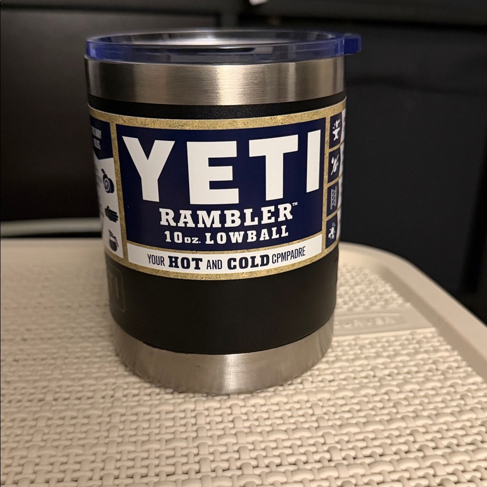 YETI Rambler 10 oz Lowball - Black and Stainless Steel
